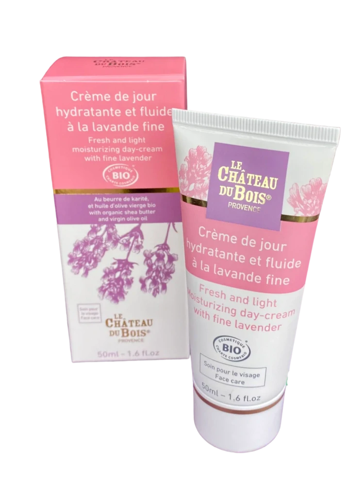 Hydratační denní krém s jemnou levandulí 50 ml - Cosmos Organic - Le Château du Bois
