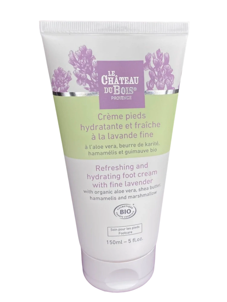 Osvěžující levandulový krém pro krásná chodidla a jemné paty 150 ml Le Château du Bois - certifikovaný Bio Cosmos
