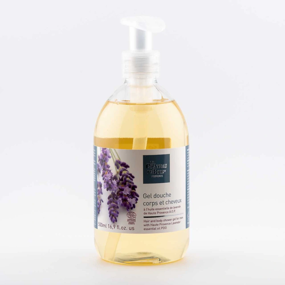 Bio levandulový šampon a sprchový gel nejen pro muže 500 ml Le Château du Bois