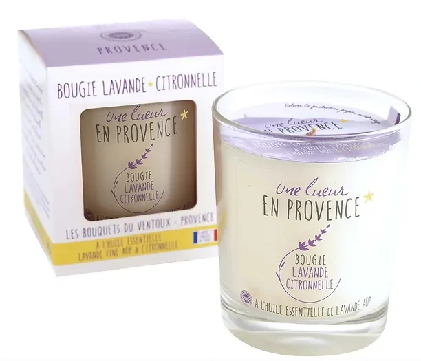 Levandulová svíčka s citronelou 180 g z Provence Les Bouquets du Ventoux