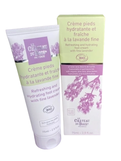 Osvěžující levandulový krém pro krásná chodidla a jemné paty 75 ml Le Château du Bois - certifikovaný Bio Cosmos